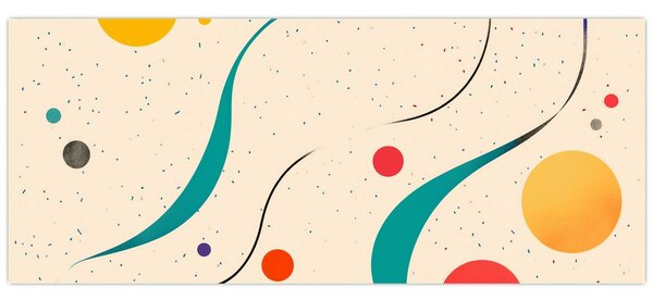 Obraz - Minimalistická farebná ilustrácia (120x50 cm)