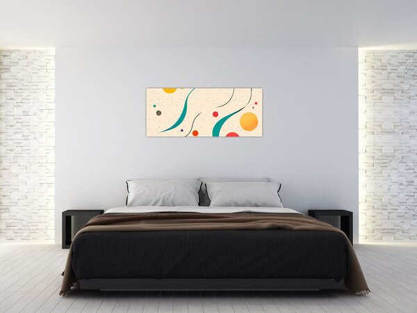 Obraz - Minimalistická farebná ilustrácia (120x50 cm)