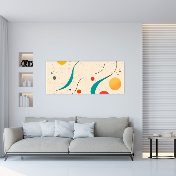 Obraz - Minimalistická farebná ilustrácia (120x50 cm)