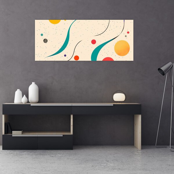 Obraz - Minimalistická farebná ilustrácia (120x50 cm)