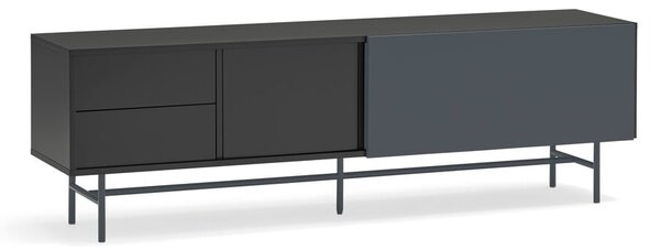 Čierno-antracitový TV stolík 180x56 cm Nube – Teulat