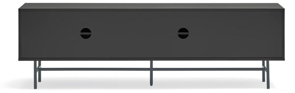 Čierno-antracitový TV stolík 180x56 cm Nube – Teulat