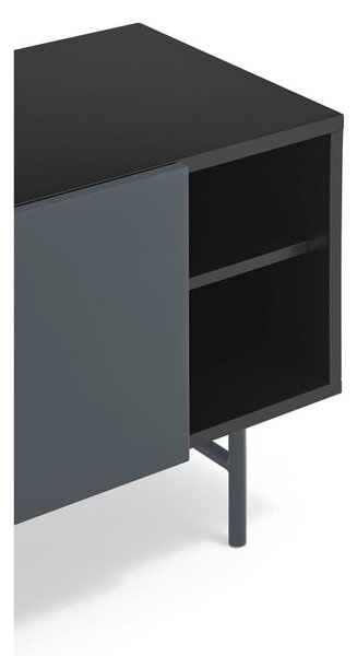 Čierno-antracitový TV stolík 180x56 cm Nube – Teulat