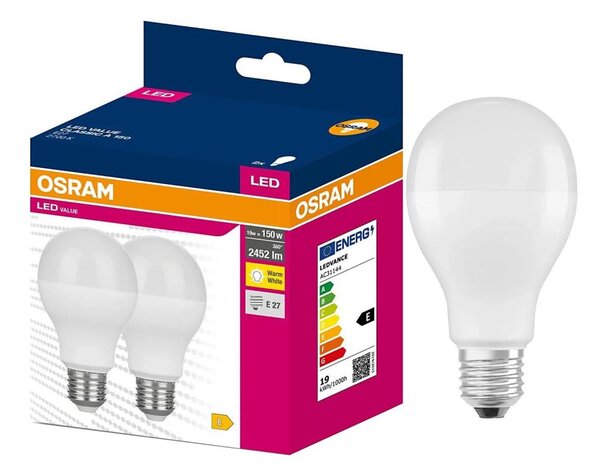 SADA 2x LED žiarovky VALUE CLASSIC E27/19W/230V 2700K - Osram