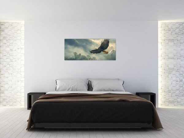 Obraz - Letiaci orol (120x50 cm)