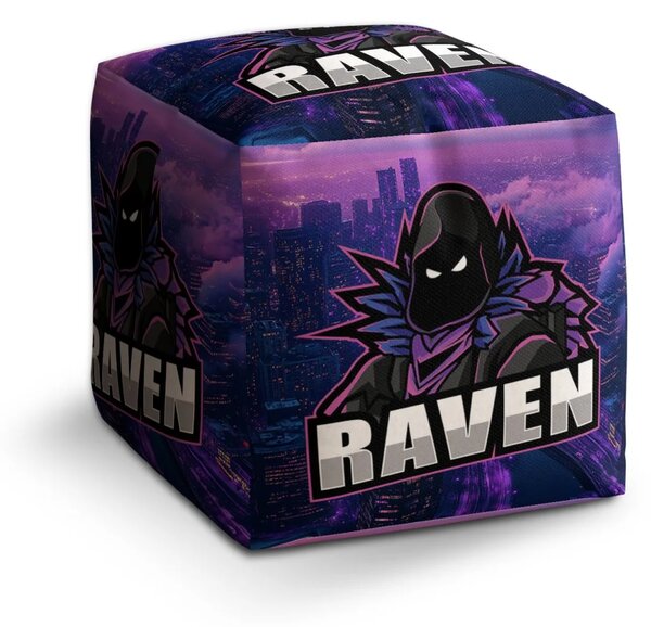 Sablio Taburet Cube FORTNITE RAVEN Steampunk mesto - 40x40x40 cm