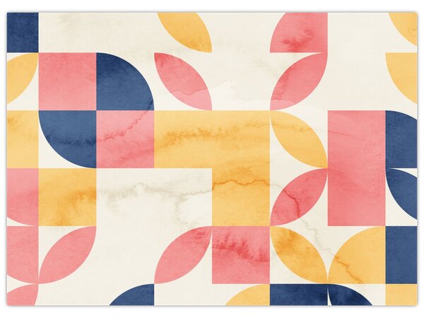Obraz - Abstrakcia s retro vzormi (70x50 cm)