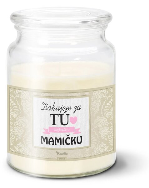 Sablio Sviečka Ďakujem za tú najlepšiu mamičku - 500 g