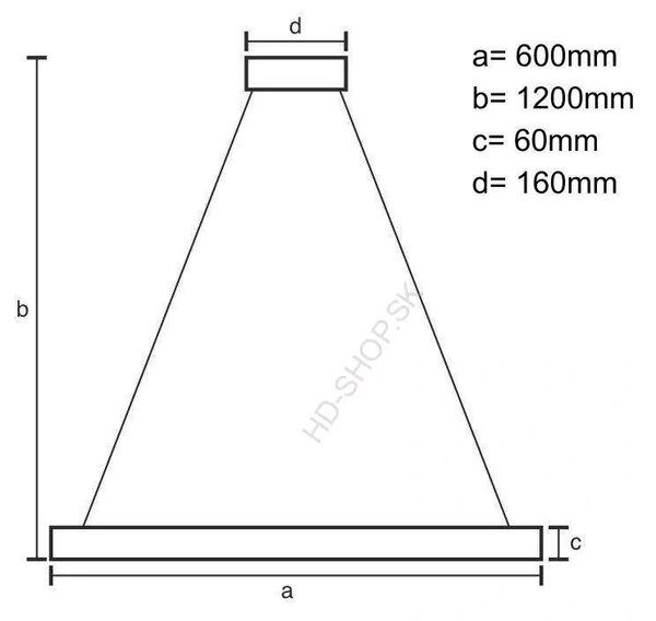 LED závesné svietidlo s diaľkovým ovládačom 55W (J4377/W)