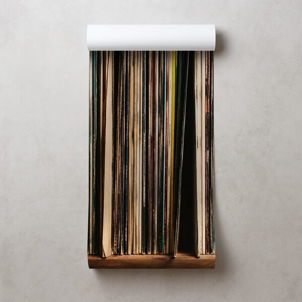 Tapeta vinylové platne v retro štýle