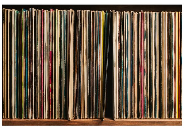 Tapeta vinylové platne v retro štýle