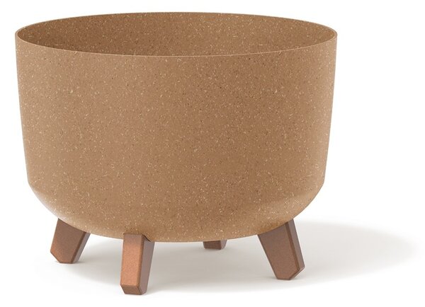 Kvetináč s nôžkami ECO WOOD, 38 cm, hnedá