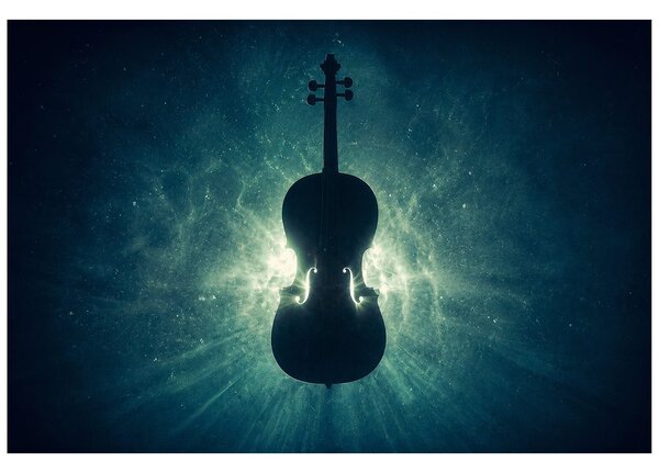 Fototapeta violončelo v kozmickom svetle