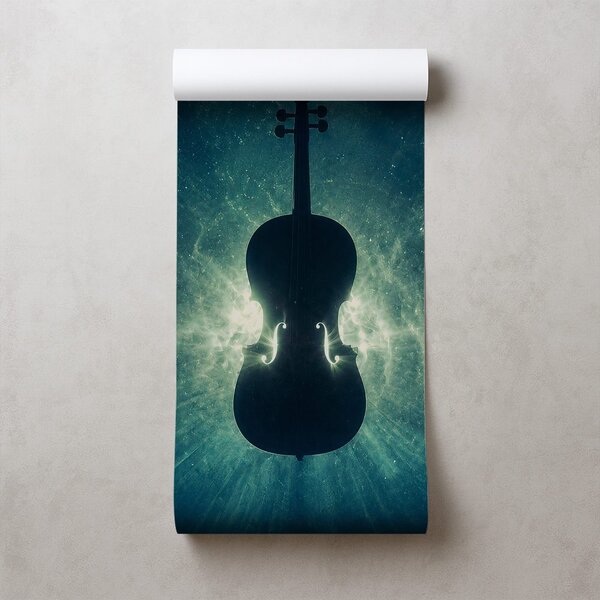 Fototapeta violončelo v kozmickom svetle