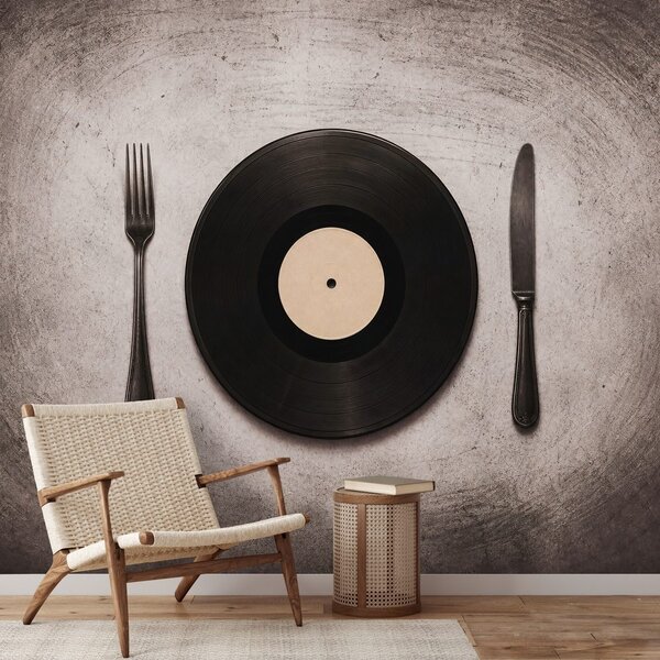 Fototapeta vinylový tanier s príborom