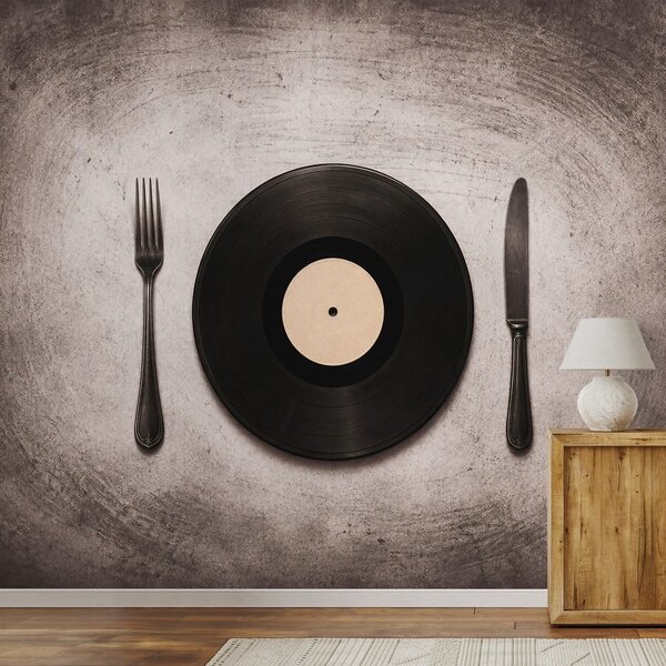 Fototapeta vinylový tanier s príborom