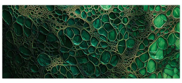 Obraz - Zelený mikroskopický záber (120x50 cm)