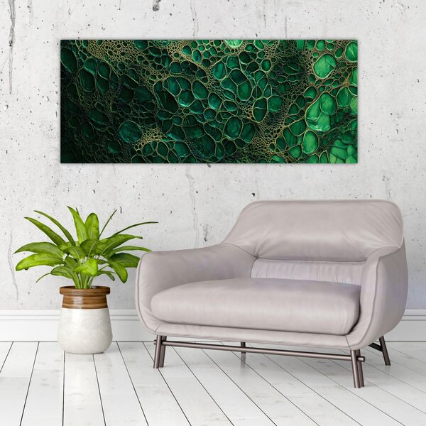 Obraz - Zelený mikroskopický záber (120x50 cm)