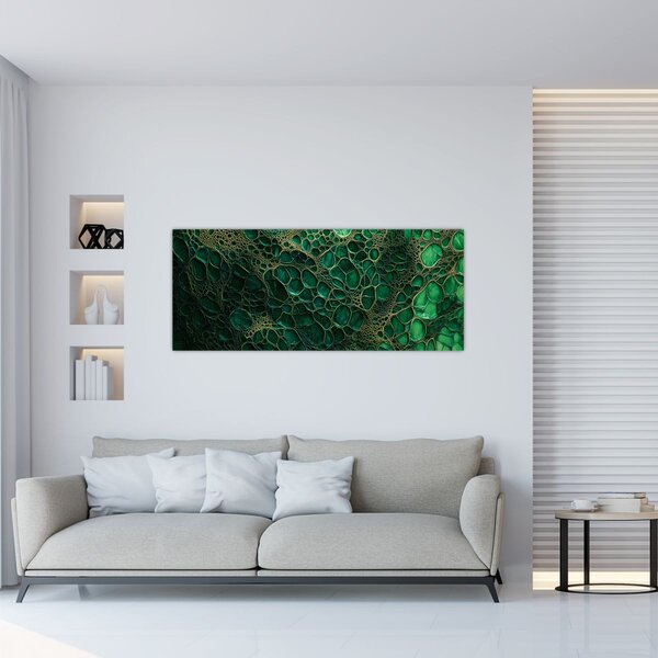 Obraz - Zelený mikroskopický záber (120x50 cm)
