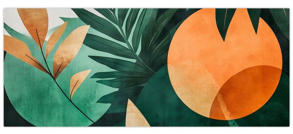 Obraz - Geometrické prírodné motívy (120x50 cm)