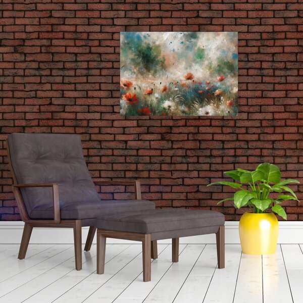 Obraz – Abstrakcia poľa s makmi (70x50 cm)