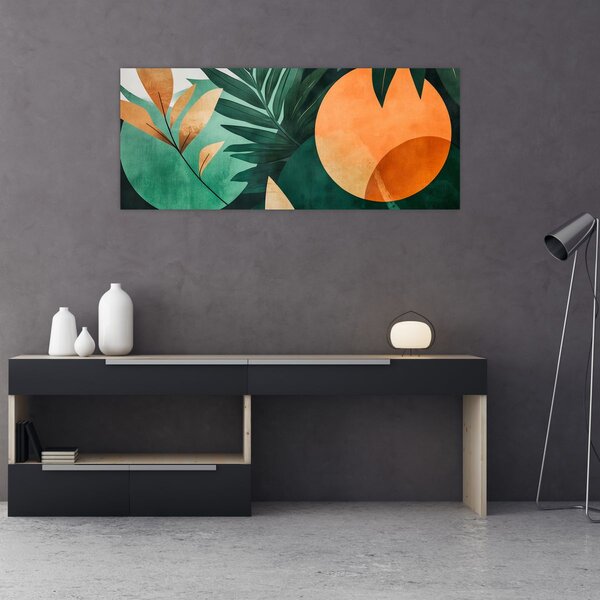 Obraz - Geometrické prírodné motívy (120x50 cm)