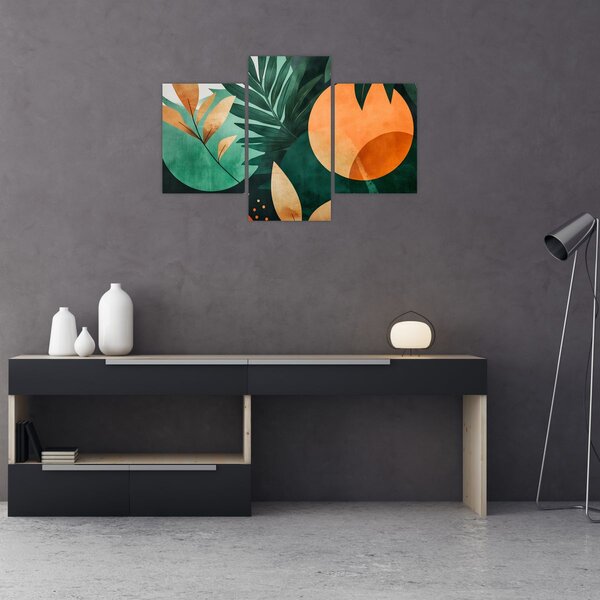 Obraz - Geometrické prírodné motívy (90x60 cm)