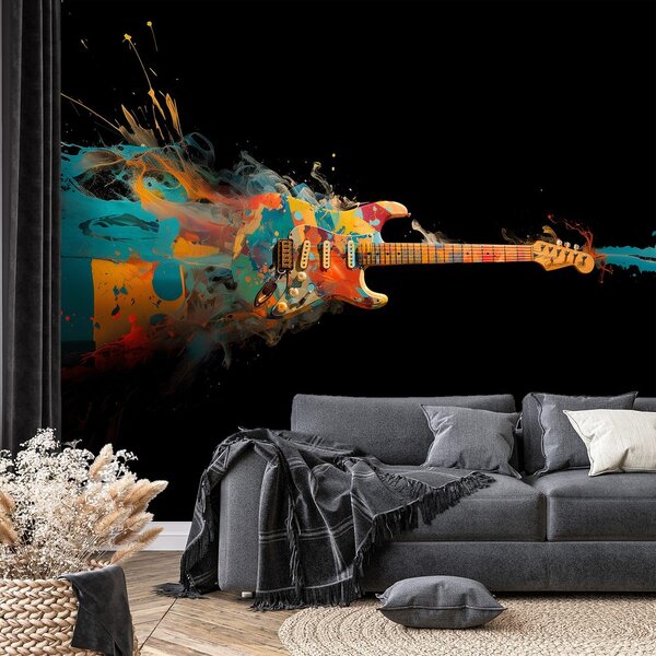 Tapeta farebná elektrická gitara v pohybe