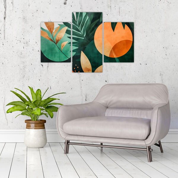 Obraz - Geometrické prírodné motívy (90x60 cm)