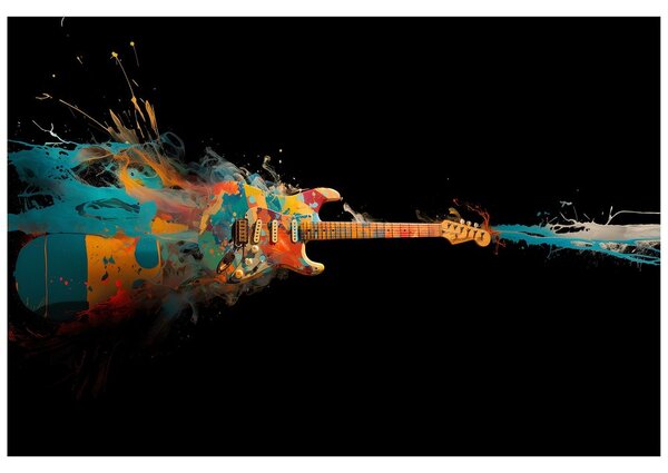 Tapeta farebná elektrická gitara v pohybe
