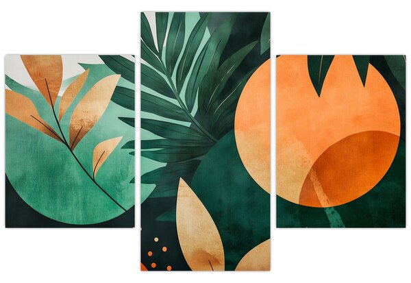 Obraz - Geometrické prírodné motívy (90x60 cm)