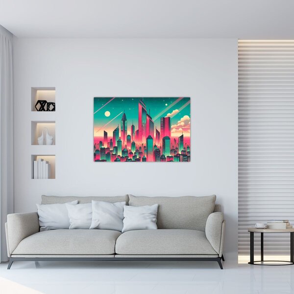 Obraz – Veľkomesto v pop-art štýle (90x60 cm)