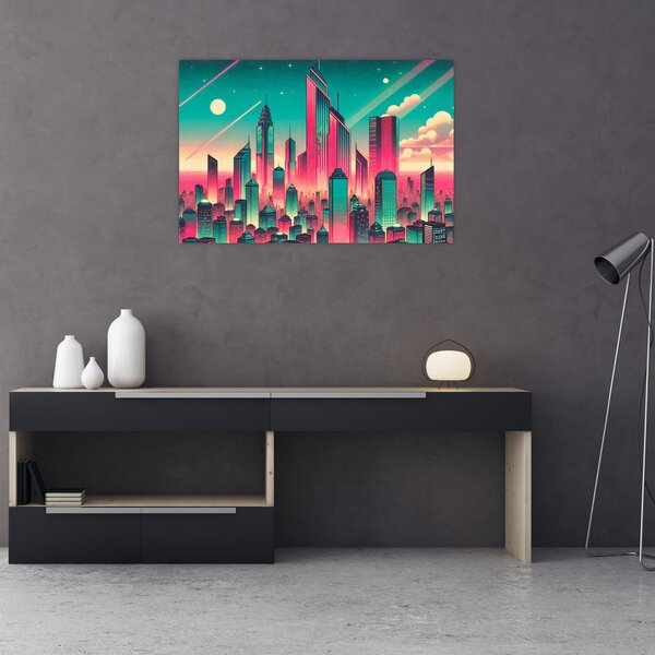 Obraz – Veľkomesto v pop-art štýle (90x60 cm)