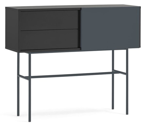 Čierno-antracitový konzolový stolík 35x110 cm Nube – Teulat