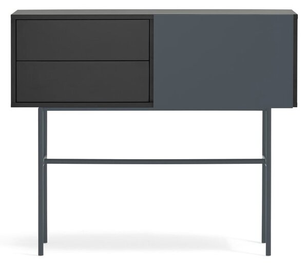 Čierno-antracitový konzolový stolík 35x110 cm Nube – Teulat