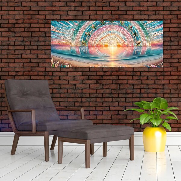 Obraz – Mozaika zapadajúceho slnka (120x50 cm)