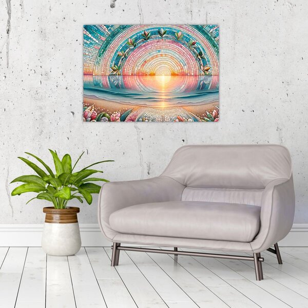 Obraz – Mozaika zapadajúceho slnka (70x50 cm)