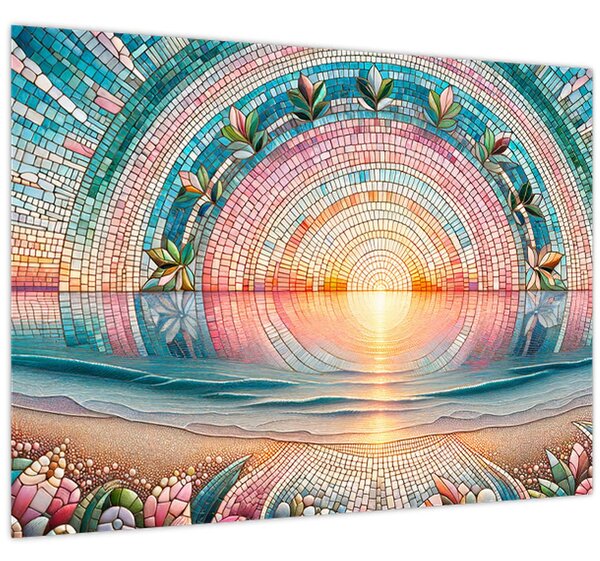Obraz – Mozaika zapadajúceho slnka (70x50 cm)
