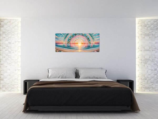 Obraz – Mozaika zapadajúceho slnka (120x50 cm)