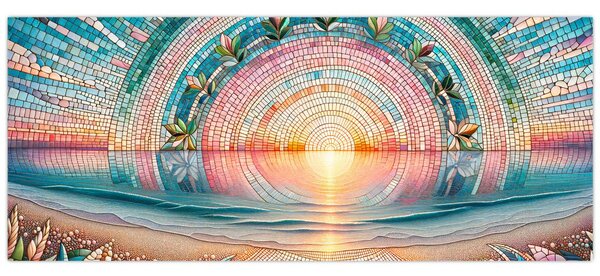 Obraz – Mozaika zapadajúceho slnka (120x50 cm)