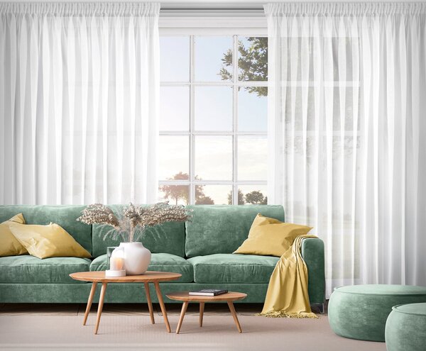 ZÁCLONA NA PÁSKE LUCY 300X300 CM BIELA