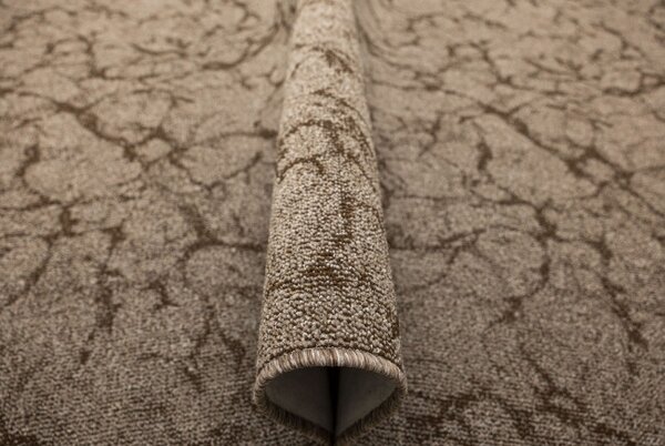 Metrážny koberec Marble 90 mramor, hnedý / béžový