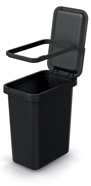 Závesný odpadkový kôš, 12 l, čierna