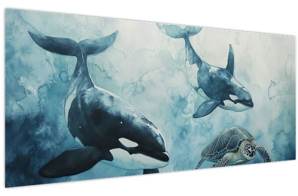 Obraz - Podmorská maľba (120x50 cm)