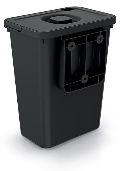 Závesný odpadkový kôš, 10 l, čierna