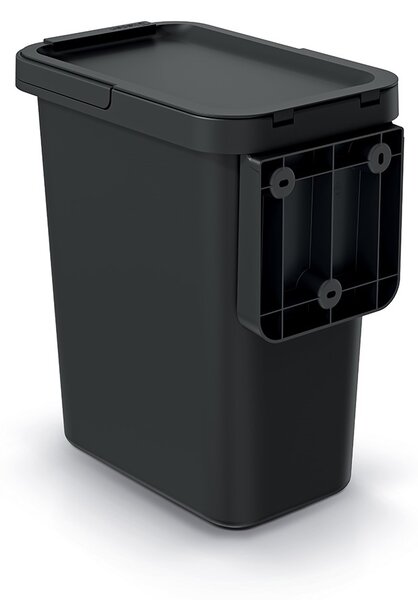 Závesný odpadkový kôš, 12 l, čierna