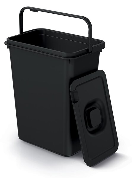 Závesný odpadkový kôš, 10 l, čierna