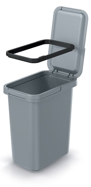 Závesný odpadkový kôš, 12 l, sivá