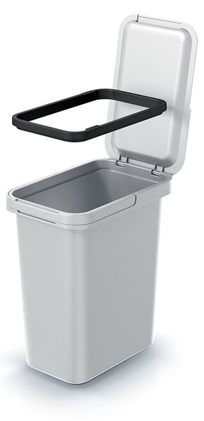 Závesný odpadkový kôš, 12 l, svetlo sivá