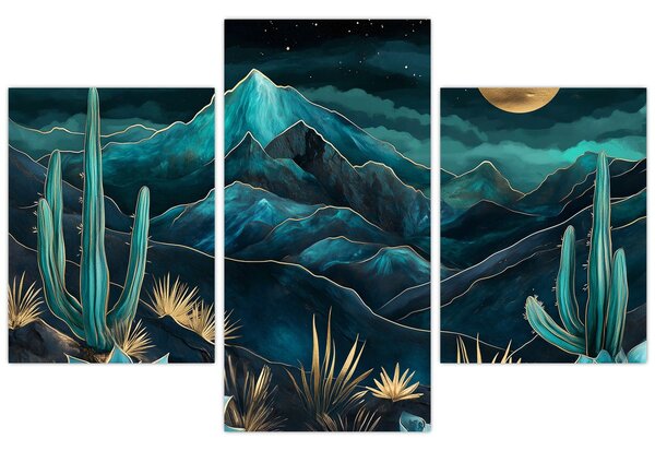 Obraz - Tyrkysová noc (90x60 cm)